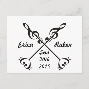 Music Arrow Crossing - De datum opslaan Aankondigingskaart