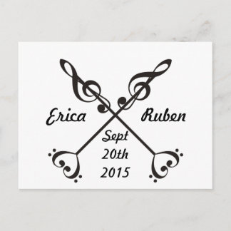 Music Arrow Crossing - De datum opslaan Aankondigingskaart