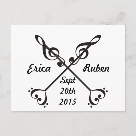 Music Arrow Crossing - De datum opslaan Aankondigingskaart (Voorkant)