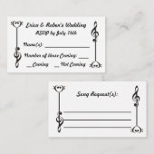 Music Arrow RSVP Informatiekaartje (Voorkant / Achterkant)