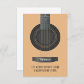 Music Art A Guitar With No Strings Bedankkaart (Voorkant / Achterkant)