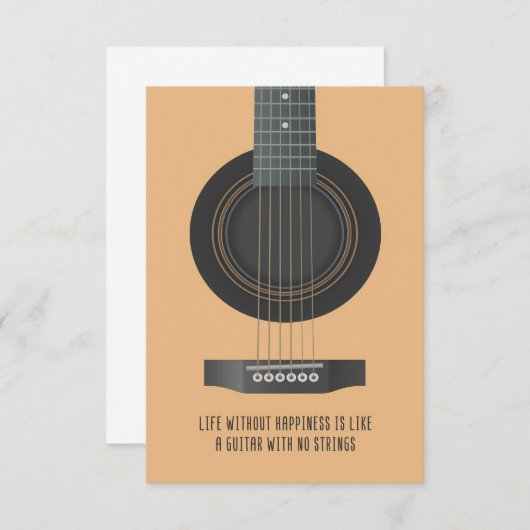 Music Art A Guitar With No Strings Bedankkaart (Voorkant / Achterkant)