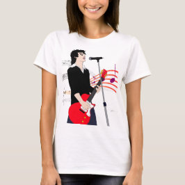 Music Art Cartoon Rocker Guy Guitar Player T-shirt