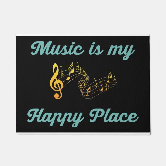 Music Art Music Is My Happy Place Deurmat (Voorkant)