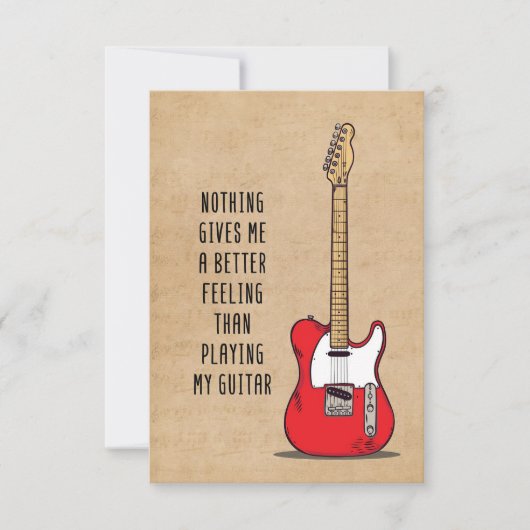 Music Art Nothing Gives Me A Better Bedankkaart (Voorkant)