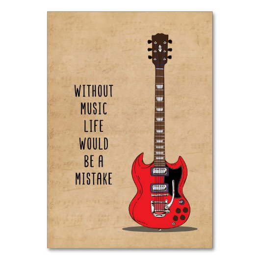 Music Art Without Music Life Would Be A Mistake Kaart (Voorkant)