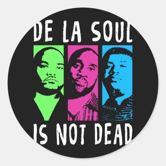 Music Band De La Soul Retro Style Ronde Sticker (Voorkant)