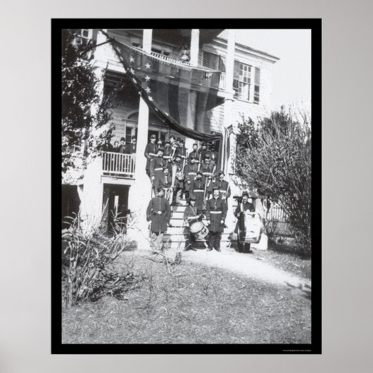 Music Band op General Sherman's Headquarters 1864 Poster (Voorkant)