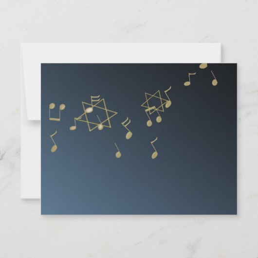 Music Bar Mitzvah Response Kaart (Achterkant)