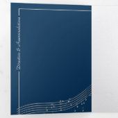 Music Bar Mitzvah Silver Star van David Drieluik Kaart (Binnenzijde eerst)