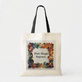 Music based Tote Bag. Colorful quilling pattern. Tote Bag (Voorkant)
