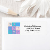 Music Bass Clef Personaliseer retouradres Etiket (Insitu)