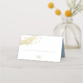 Music Bat Mitzvah Blue en Gold Seating Kaart Plaatskaartje (Voorkant)