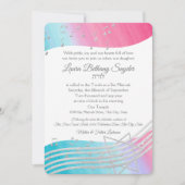 Music Bat Mitzvah Waterverf en Silver Kaart (Voorkant)