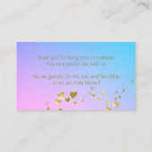 Music Bat Mitzvah Zittende Kaart Plaatskaartje (Achterkant)