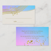 Music Bat Mitzvah Zittende Kaart Plaatskaartje (Voorkant / Achterkant)