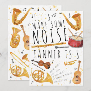Music Birthday Party Uitnodiging
