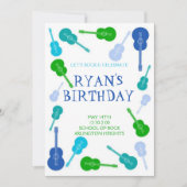 Music Birthday Uitnodiging (Voorkant)