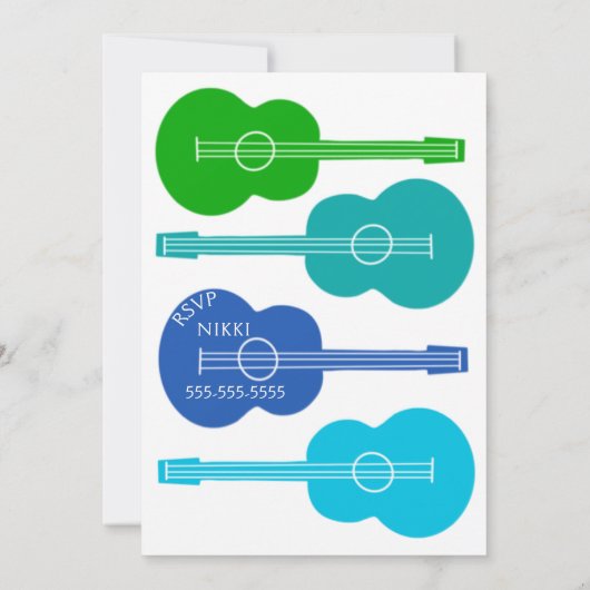 Music Birthday Uitnodiging (Achterkant)