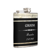 Music Black GROOM Wedding Flask Heupfles (Rechts)