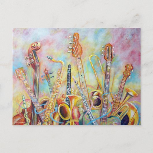 Music Bouquet Briefkaart (Voorkant)