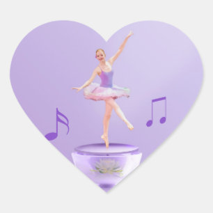 Music Box Ballerina Hart Sticker