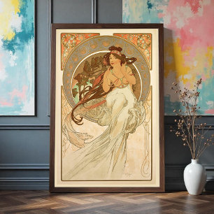 Music by Alphonse Mucha Poster