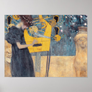 Music by Gustav Klimt - Vintage Poster