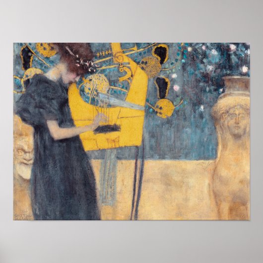 Music by Gustav Klimt - Vintage Poster (Voorkant)