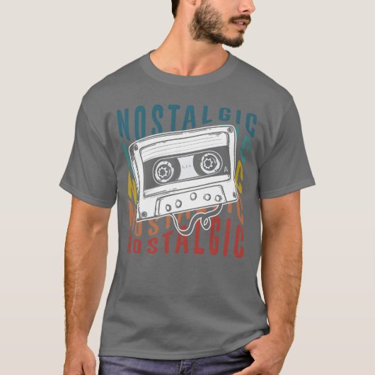 Music Cassettehemed Rock Original retro T-shirt (Voorkant)