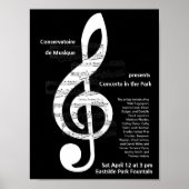 Music Choir Concert Treble Clef Promotion Poster (Voorkant)