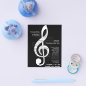 Music Choir Concert Treble Clef Promotion Poster Flyer (Enkel)