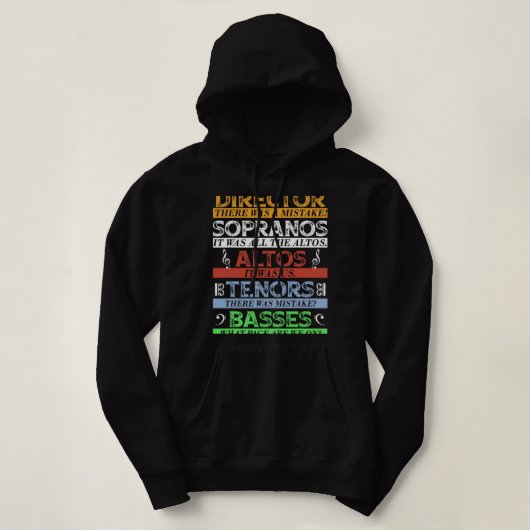 Music Choir Director Singer Hoodie (Design voorkant)