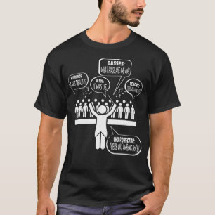 Music Choir Singing Members Gezegden Funny Christm T-shirt