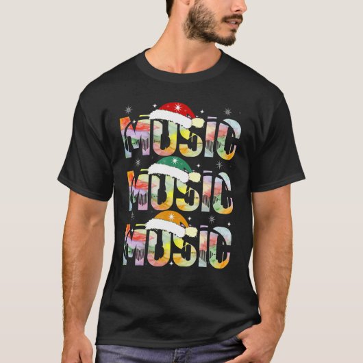 Music CHRISTMAS T-shirt (Voorkant)
