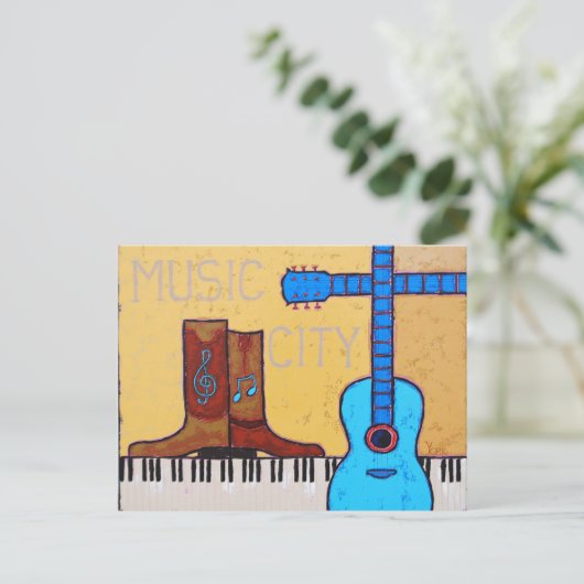 MUSIC CITY briefkaart (Staand voorkant)
