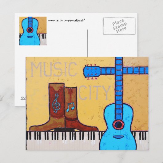 MUSIC CITY briefkaart (Voorkant / Achterkant)