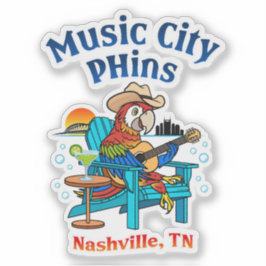 Music City Phins 4x4 Sticker