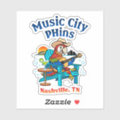 Music City Phins 4x4 Sticker (Vel)