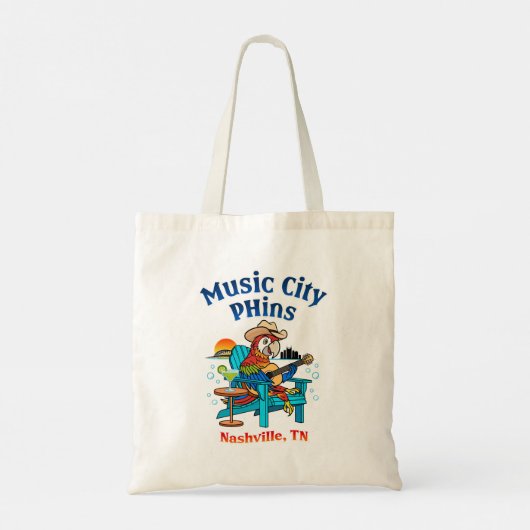 Music City Phins Canvas tas (Achterkant)