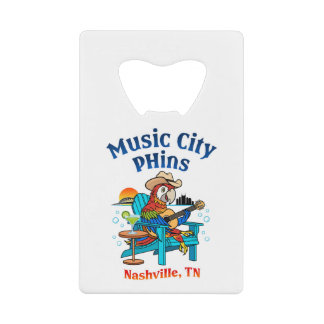 Music City Phins Credit Kaart SS Bottle Opener Creditkaart Flessenopener