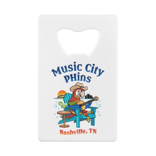 Music City Phins Credit Kaart SS Bottle Opener Creditkaart Flessenopener (Achterkant)