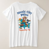 Music City Phins Dames Plus T-shirt (Design achterkant)