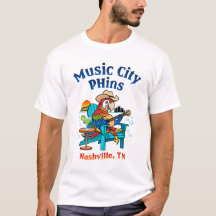Music City Phins Mannen voorzijde Logo T-shirt