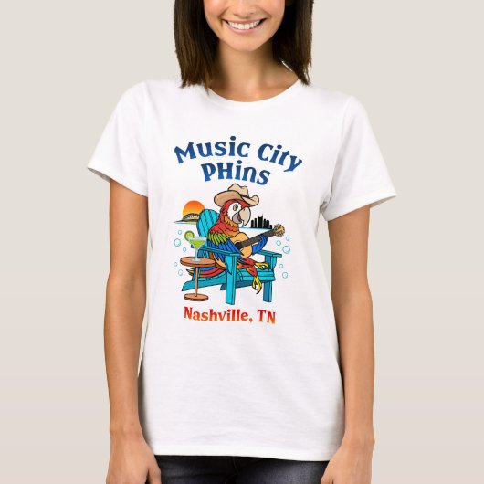 Music City Phins Vrouwen Front Logo T-shirt (Voorkant)