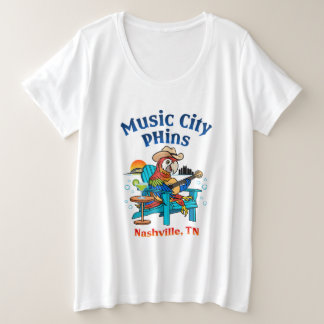 Music City Phins Vrouwen Plus Front Logo T-shirt