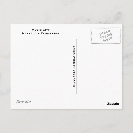 Music City Skyline Briefkaart (Achterkant)