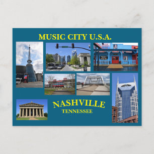 MUSIC CITY USA Ansichtkaart Briefkaart