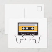 Music Classic Cassettebandje  Retro 1980 Uitnodiging Briefkaart (Voorkant / Achterkant)