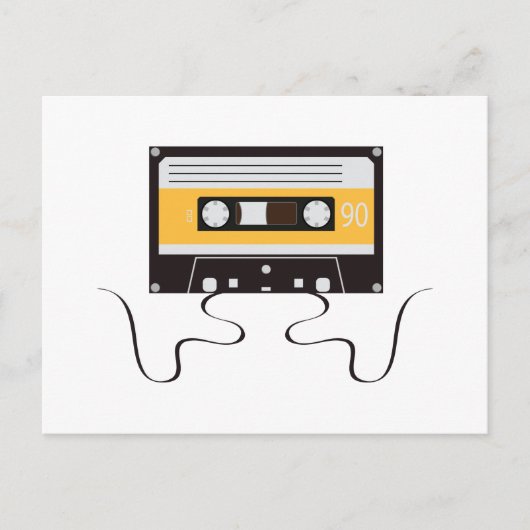 Music Classic Cassettebandje  Retro 1980 Uitnodiging Briefkaart (Voorkant)